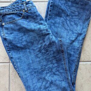 Escada Sport Animal Print Rhinestone Logo Jeans size 40 (size 12 US)